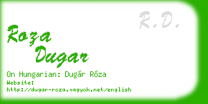 roza dugar business card