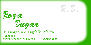 roza dugar business card